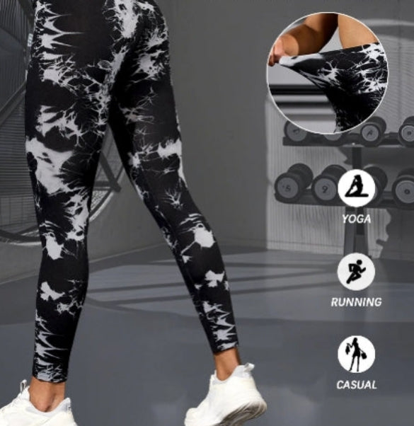 Legging Femme Taille Haute Tie-Dye - Sport Yoga Fitness