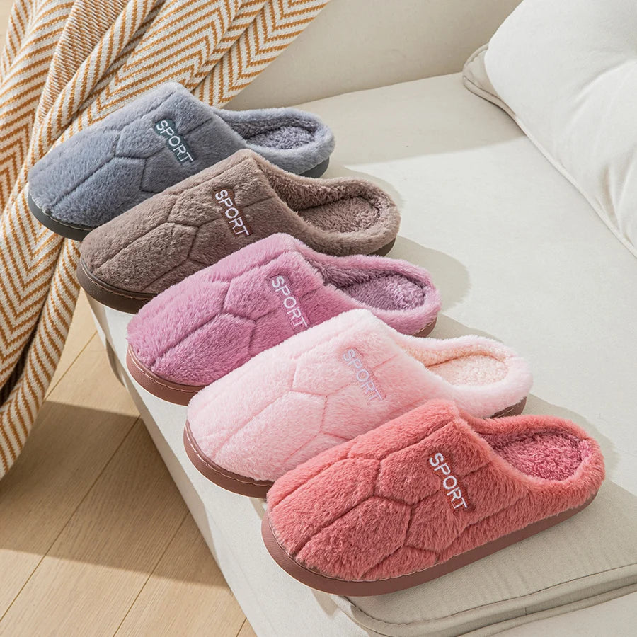 Chaussons d'Intérieur Femme Homme - Pantoufles Chaudes Antidérapantes Hiver