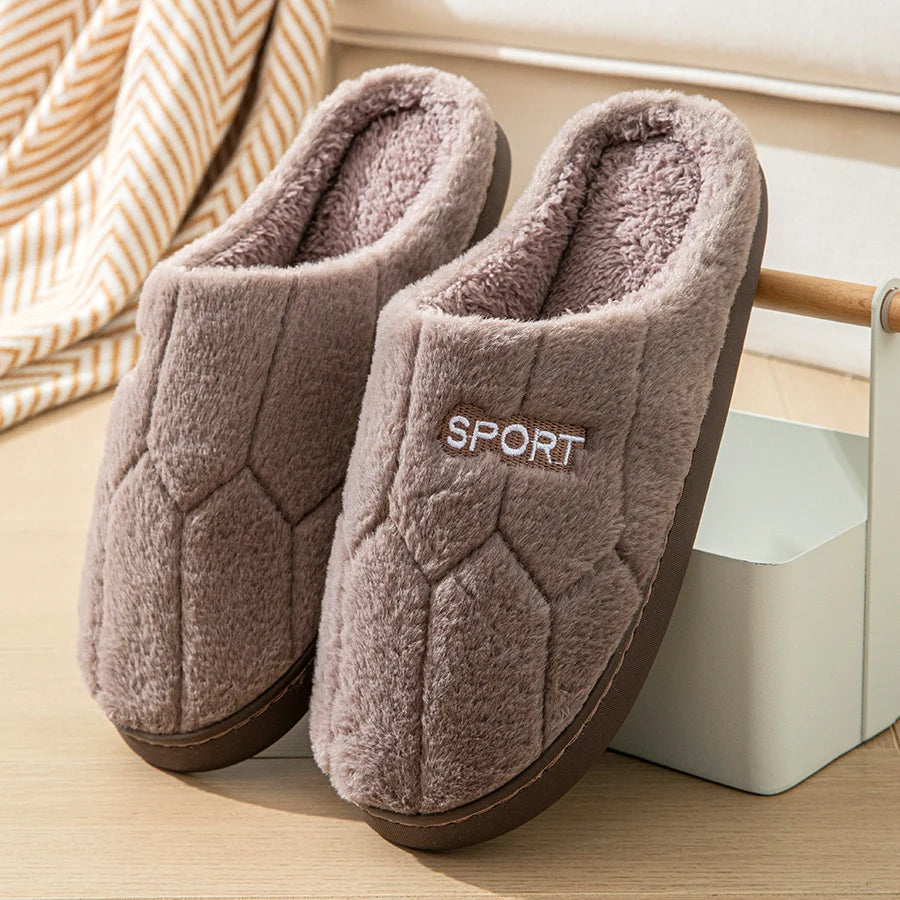 Chaussons d'Intérieur Femme Homme - Pantoufles Chaudes Antidérapantes Hiver