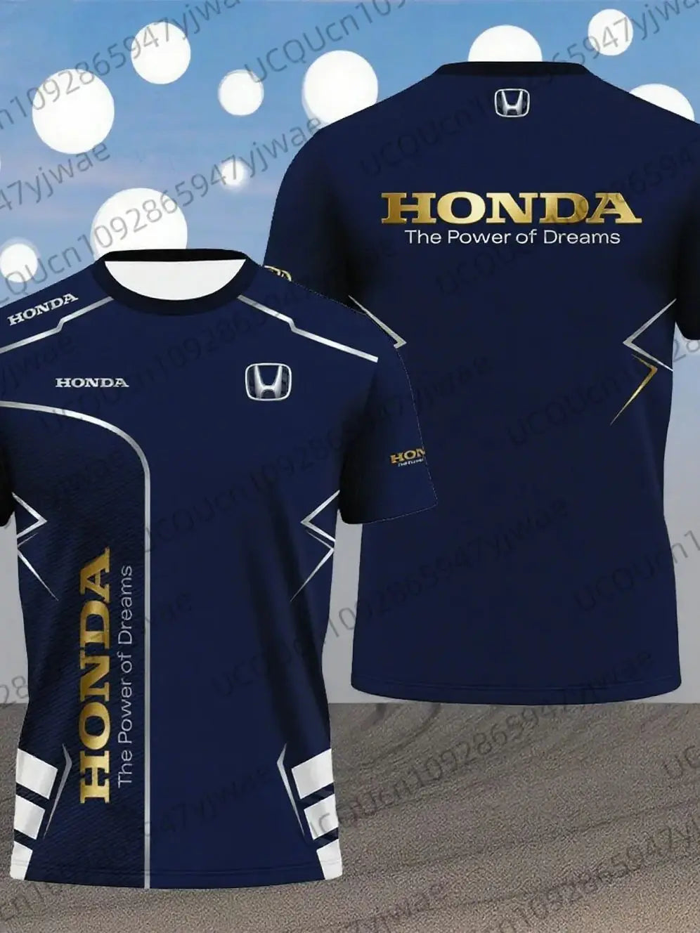 T-Shirt Moto Honda Homme - Séchage Rapide Respirant Racing Été
