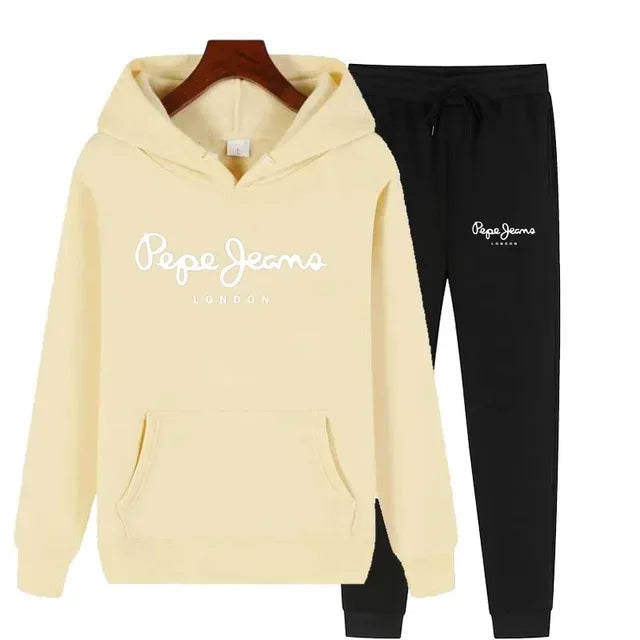 Ensemble Survêtement Femme 2 Pièces Sweat Capuche + Pantalon - Jogging Automne