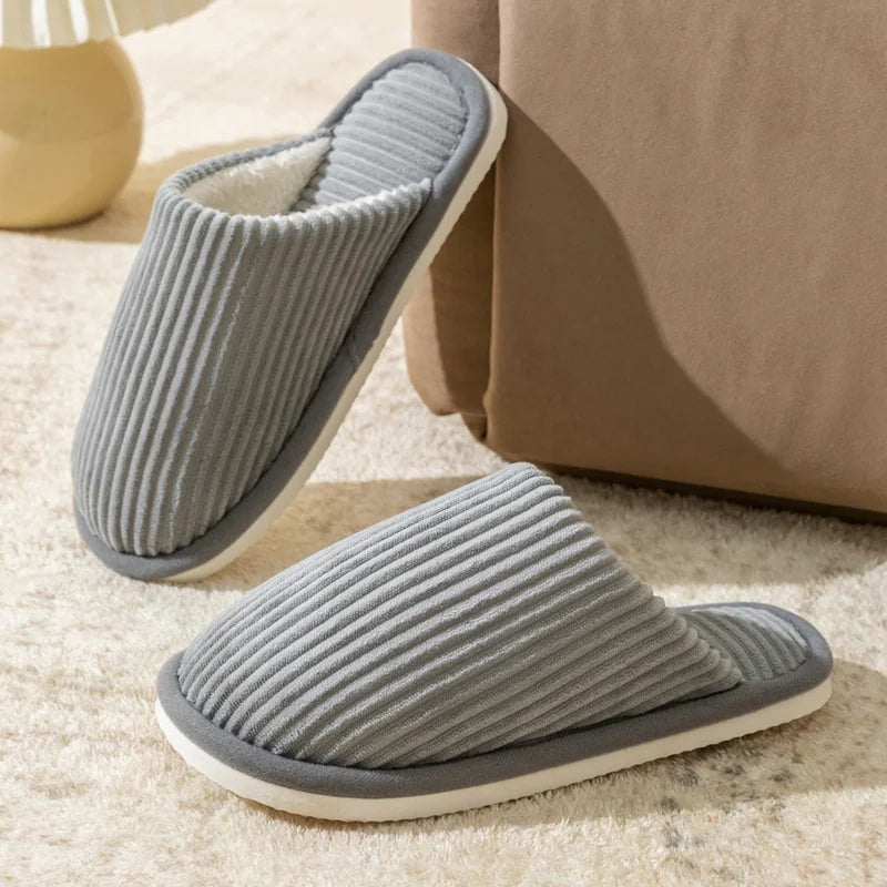 Chaussons Homme Hiver Chauds Peluche - Pantoufles Antidérapantes Intérieur
