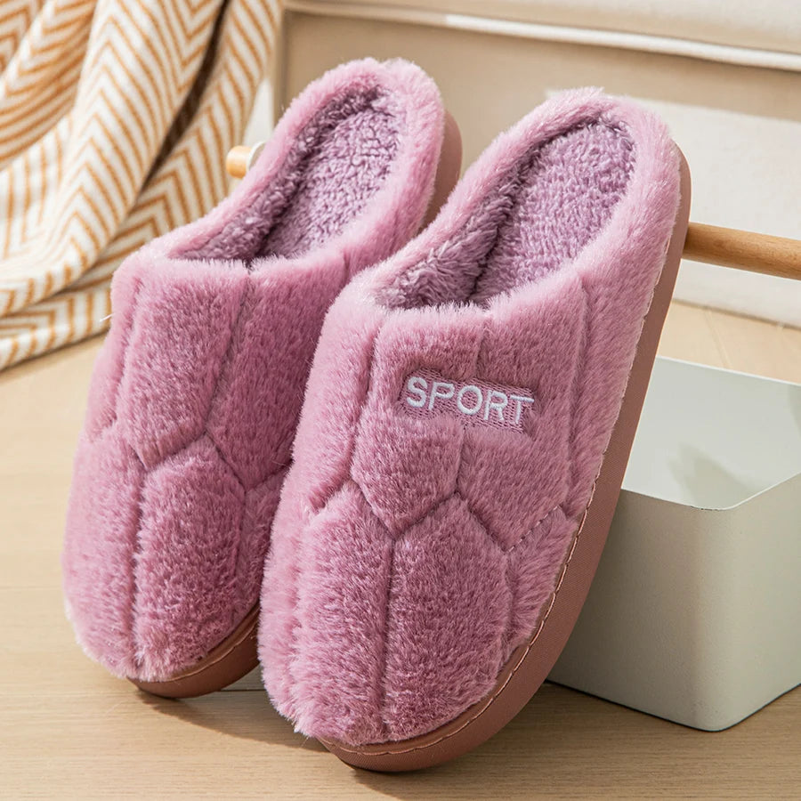 Chaussons d'Intérieur Femme Homme - Pantoufles Chaudes Antidérapantes Hiver