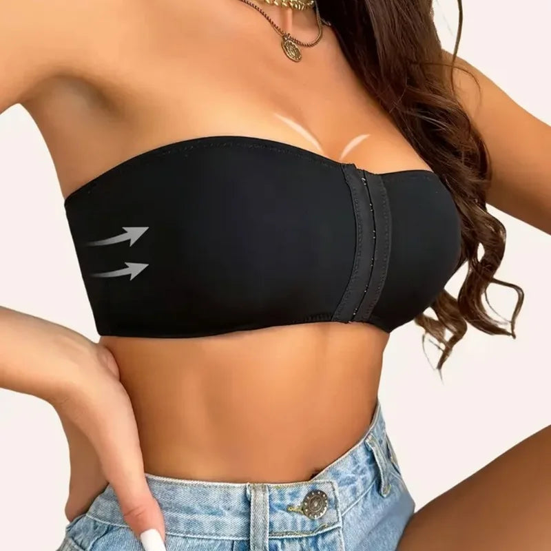 Soutien-Gorge Femme Sans Bretelles Boucle Avant - Invisible Confort