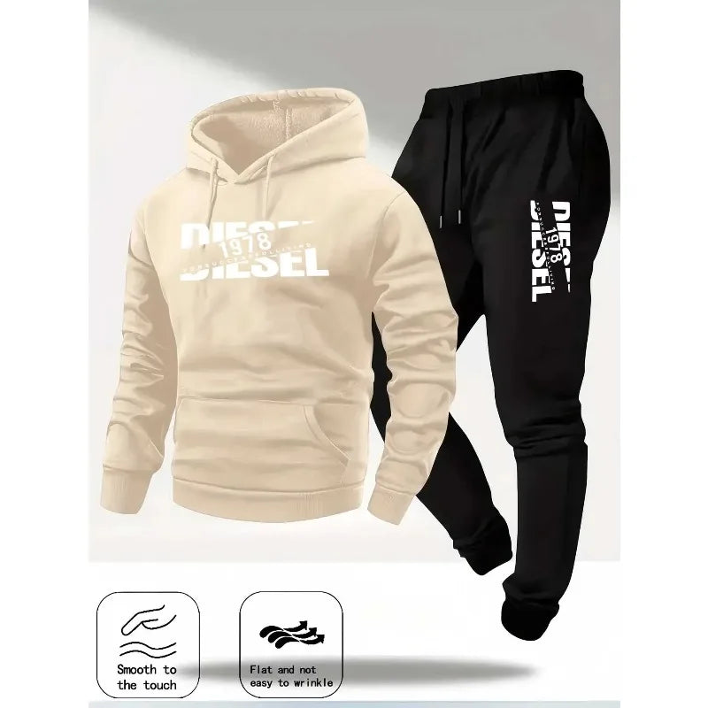 Ensemble Jogging Homme Sweat + Pantalon - Survêtement Sport Automne Hiver