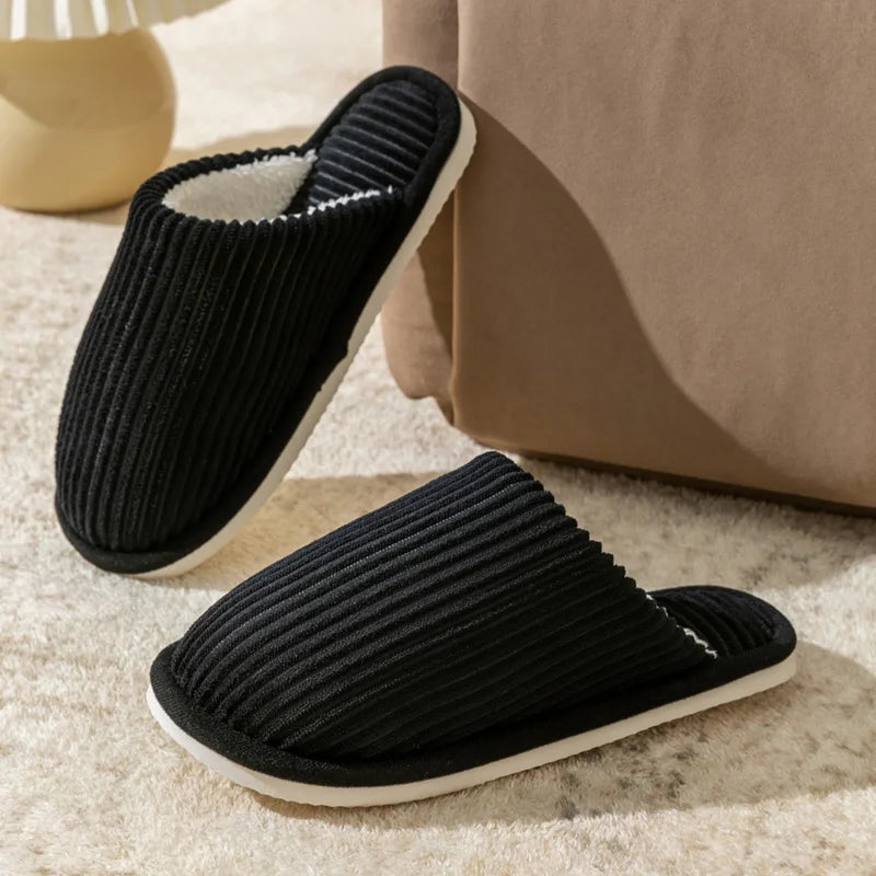 Chaussons Homme Hiver Chauds Peluche - Pantoufles Antidérapantes Intérieur