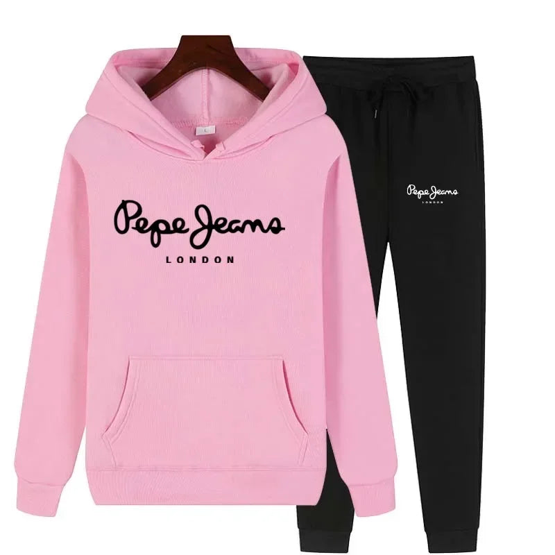 Ensemble Survêtement Femme 2 Pièces Sweat Capuche + Pantalon - Jogging Automne