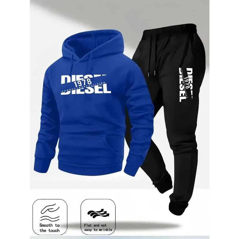 Ensemble Jogging Homme Sweat + Pantalon - Survêtement Sport Automne Hiver