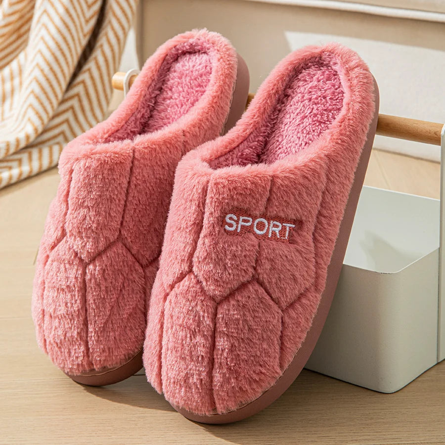 Chaussons d'Intérieur Femme Homme - Pantoufles Chaudes Antidérapantes Hiver