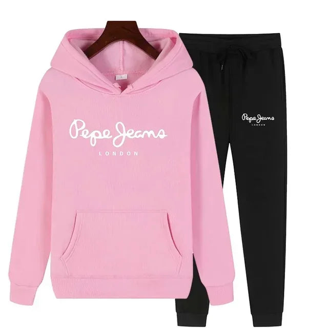 Ensemble Survêtement Femme 2 Pièces Sweat Capuche + Pantalon - Jogging Automne