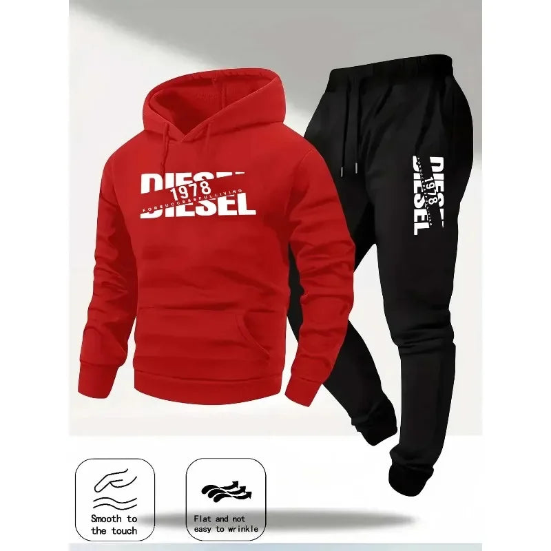 Ensemble Jogging Homme Sweat + Pantalon - Survêtement Sport Automne Hiver