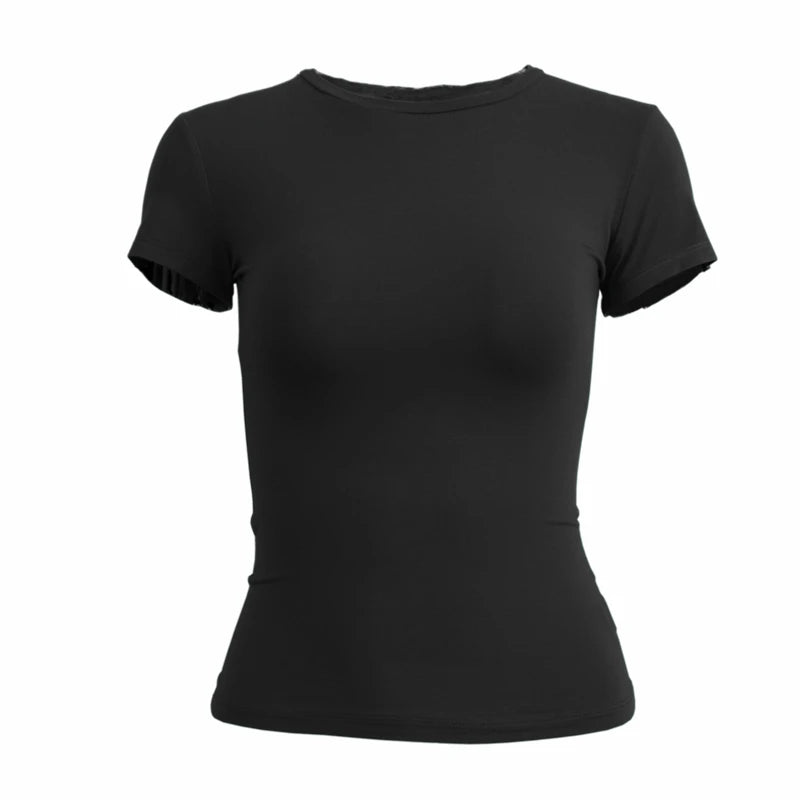 T-shirt Femme Ajusté Col Rond - Sportswear Confortable