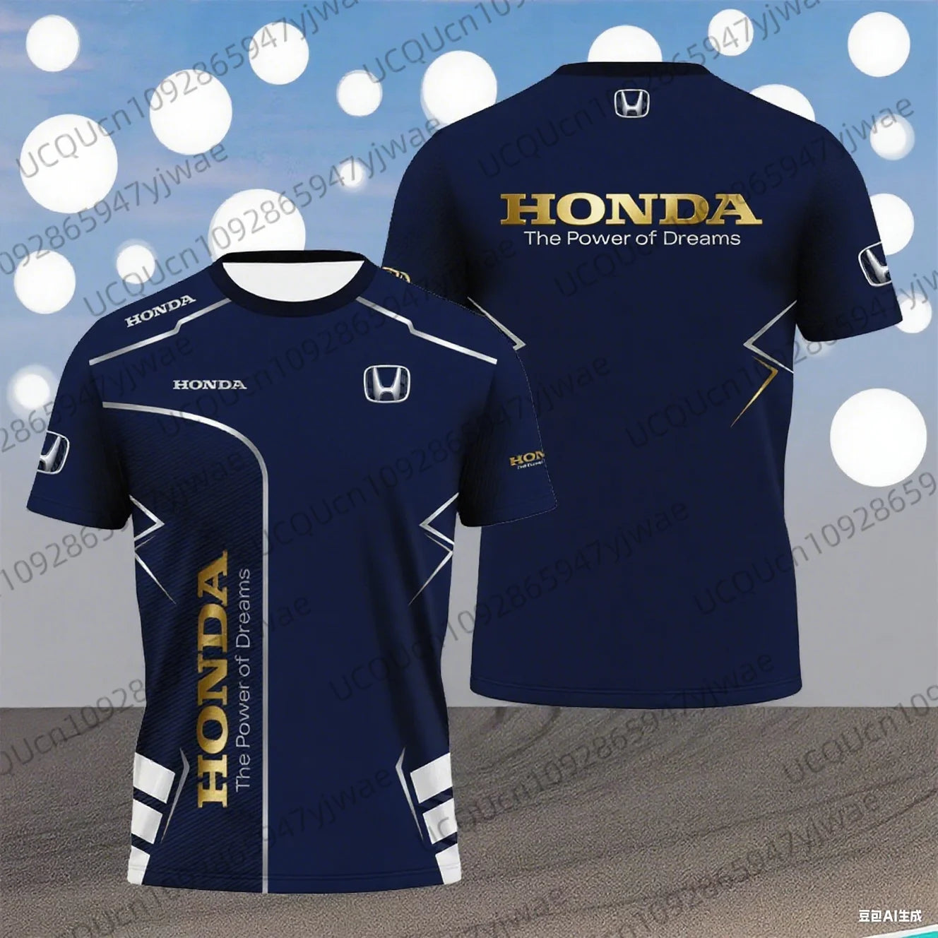 T-Shirt Moto Honda Homme - Séchage Rapide Respirant Racing Été