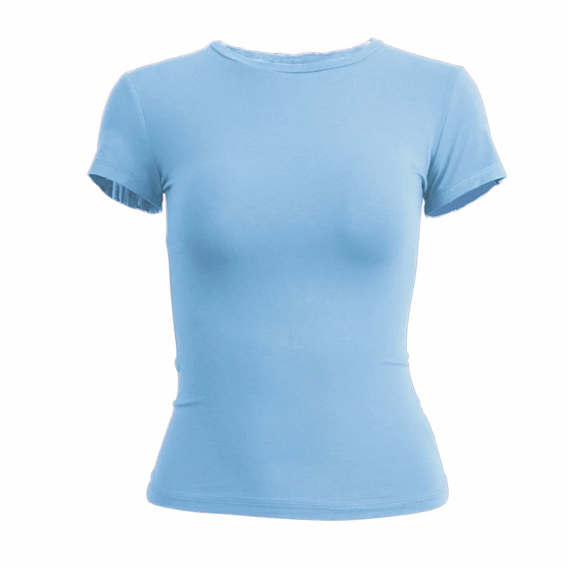 T-shirt Femme Ajusté Col Rond - Sportswear Confortable