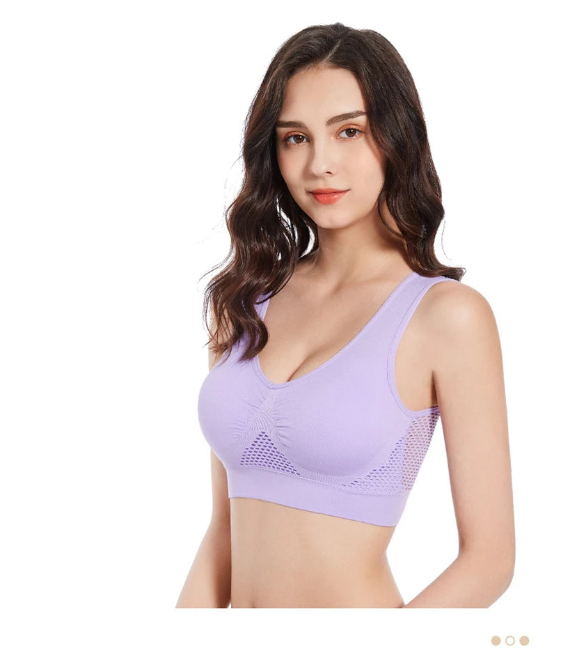 Brassière Sport Femme Push-Up Respirante - Fitness Gym Yoga
