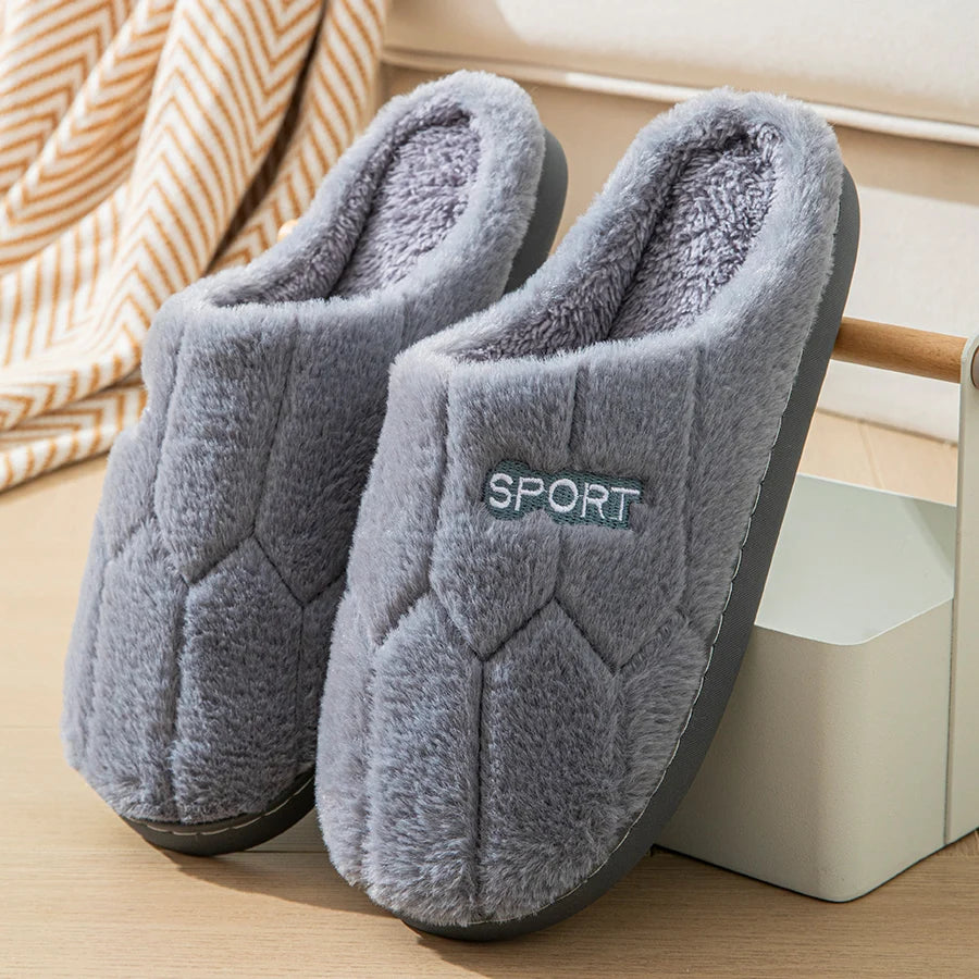 Chaussons d'Intérieur Femme Homme - Pantoufles Chaudes Antidérapantes Hiver