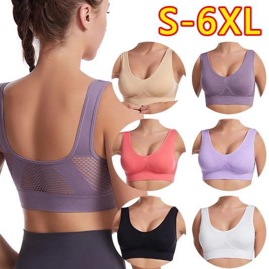 Brassière Sport Femme Push-Up Respirante - Fitness Gym Yoga